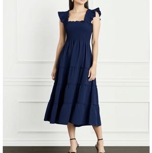 Hill House Ellie Nap Dress Navy Smocked Small